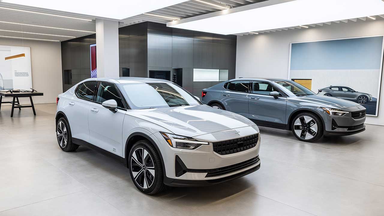 Polestar Vehicle in a showroom